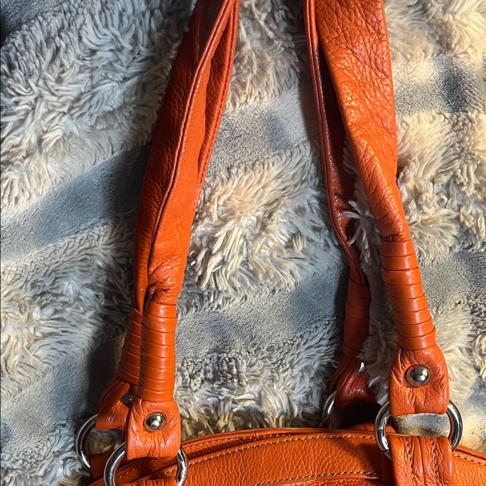 Vintage Tiganello Orange Leather Shoulder Bag - Picture 13 of 13
